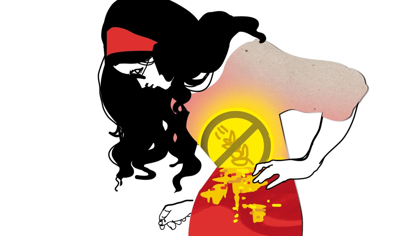 Illustration Bauchschmerzen Illustration Bauchschmerzen