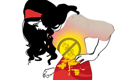 Illustration Bauchschmerzen