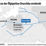 Leck an der Ölpipeline "Druschba" entdeck