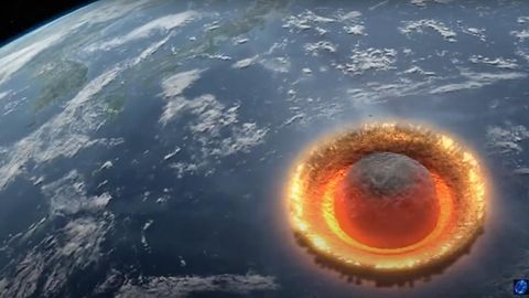 Asteroid schlägt auf Erdoberfläche ein