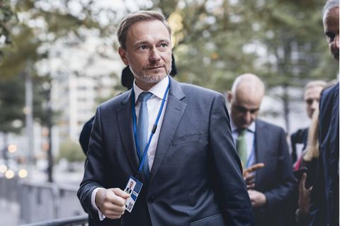 Bundesfinanzminister Christian Lindner (FDP) bei der IWF-Herbsttagung in Washington