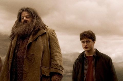 Robbie Coltrane und Daniel Radcliffe in Harry Potter