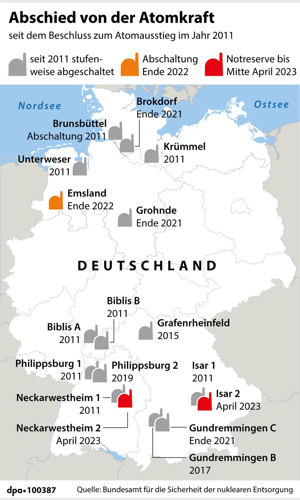 Weiterbetrieb der Atomkraftwerke? Die Ampel auf Lösungssuche Atomkraftwerke