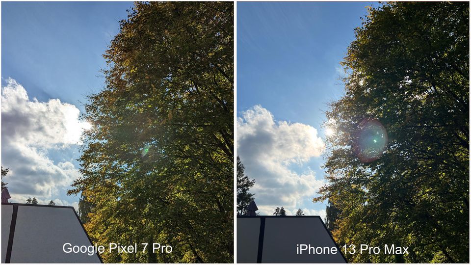 Fotovergleich Google Pixel 7 Pro versus iPhone 13 Pro Max