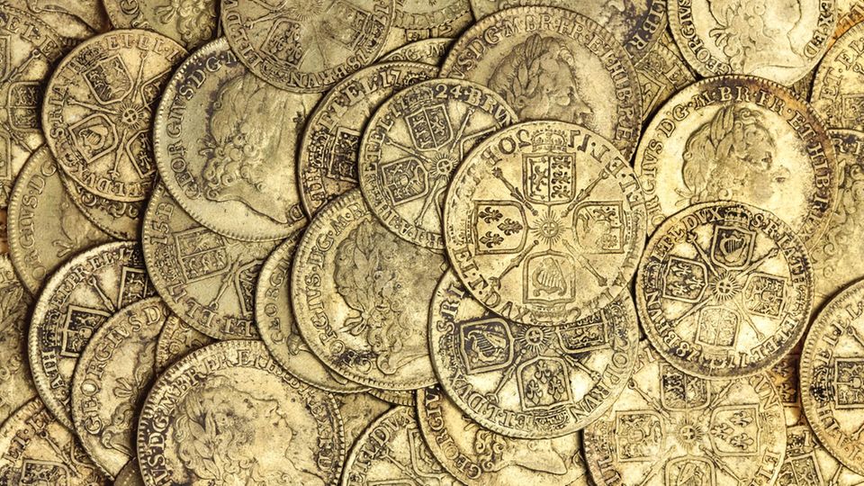 Münzen aus dem Goldschatz von Ellerby