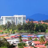 Blick auf die Stadt Kota Kinabalu in Malaysia