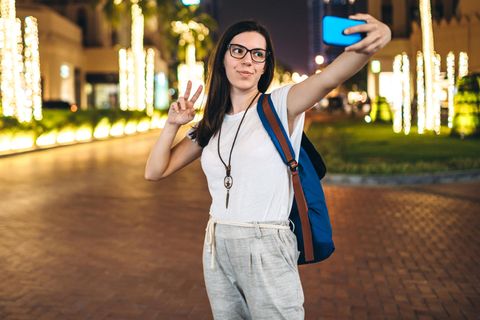 Eine Frau in Doha