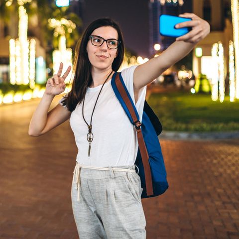 Eine Frau in Doha