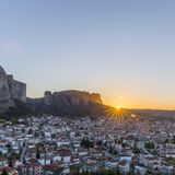 Blick auf die Meteroa-Felsen von Kalabaka aus
