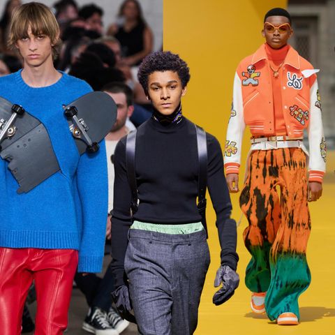 Collage aus Modeschauen von Luxusdesignern