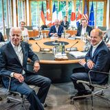 Regierungschefs am letzten Tag des dreitägigen G7-Gipfel im Juni