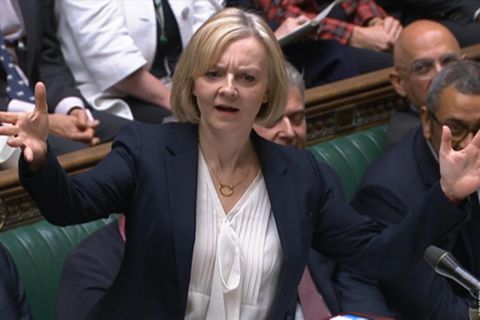 Liz Truss im britischen Parlament