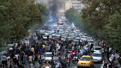 Proteste in der Innenstadt von Teheran, Iran