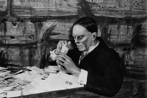 John Zacherle als Vampir geschminkt