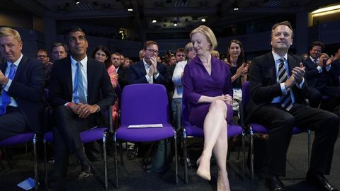 Rishi Sunak, Liz Truss und Hugh O Leary