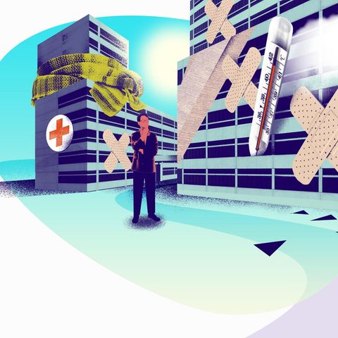 Illustrationen "Kranke Krankenhäuser"