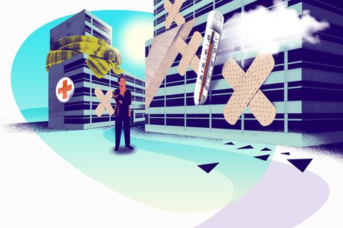 Illustrationen "Kranke Krankenhäuser"