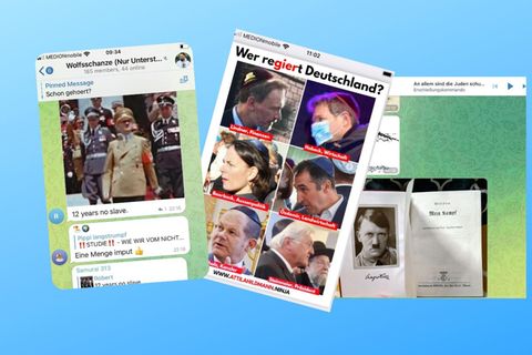 Mehrmals benannte Hildmann die Telegram-Gruppe „Wolfsschanze“ um, immer wieder schloss er auch die Chat-Funktion, wenn ihn die Kommentare seiner Anhänger nervten. Die Initialen seines Pseudonyms waren „HH“, wie „Heil Hitler