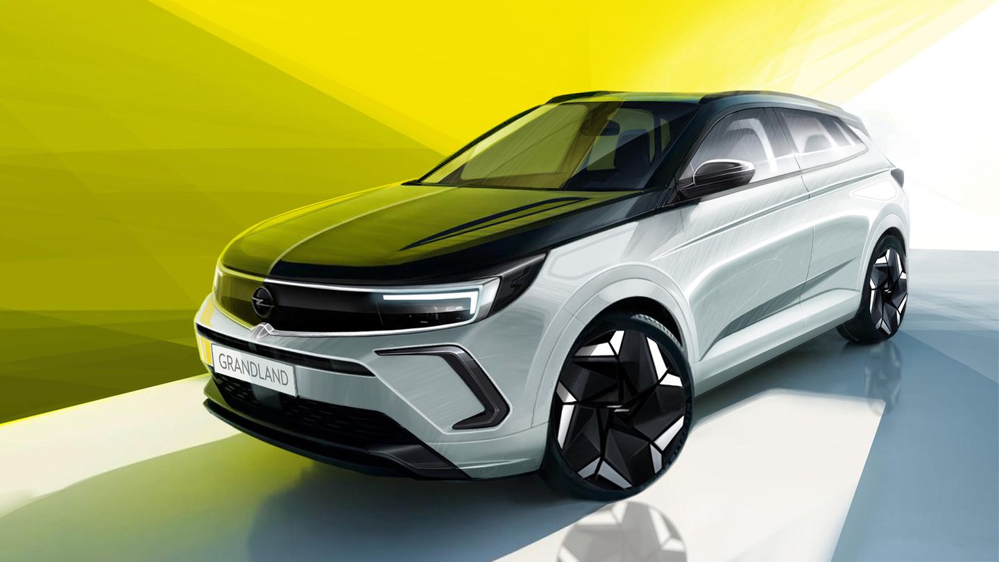Der neue Opel Grandland in seitlicher Frontansicht