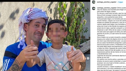 Das letzte Posting von Santiago Sánchez auf Instagram vom 1. Oktober. Einen Tag später überquerte er die Grenze zum Iran.