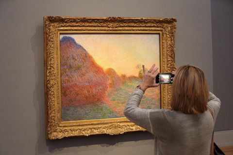 So sieht das Gemälde "Meules" von Claude Monet ohne Kartoffelbrei aus