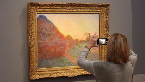 So sieht das Gemälde "Meules" von Claude Monet ohne Kartoffelbrei aus
