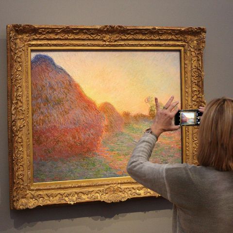 So sieht das Gemälde "Meules" von Claude Monet ohne Kartoffelbrei aus