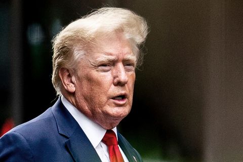 Donald Trump Windstoß im Haar
