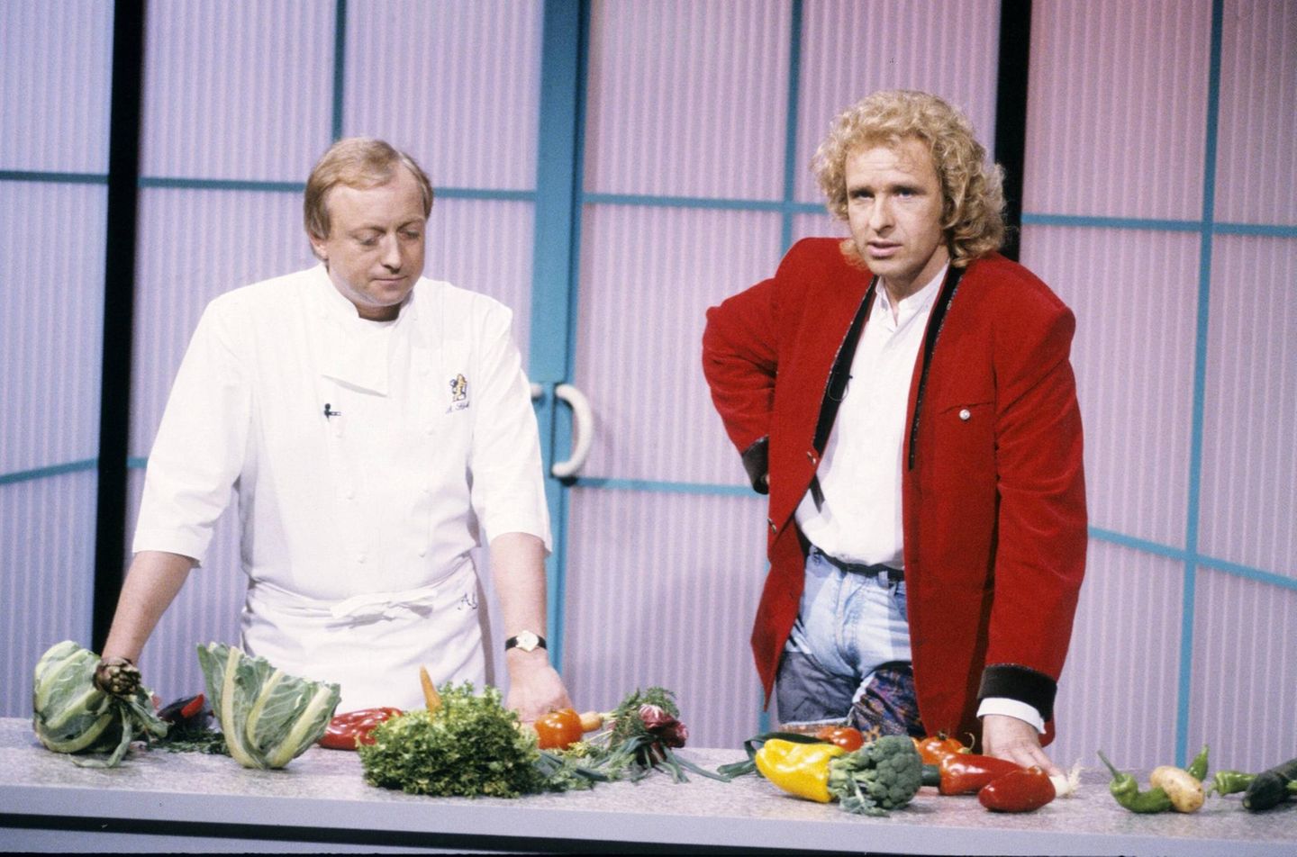 Alfons Schuhbeck und Thomas Gottschalk in TV-Küche