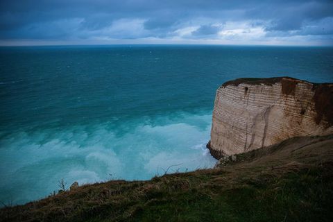 Der Ärmelkanal, Blick von Etretat in Frankreich