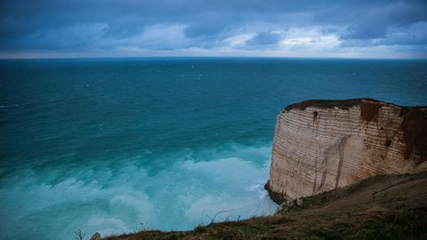 Der Ärmelkanal, Blick von Etretat in Frankreich