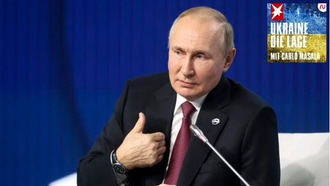 Russlands Präsident Wladimir Putin auf der Plenarsitzung des 19. jährlichen Treffens des Valdai International Discussion Club