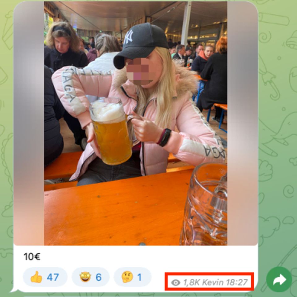 Screenshot aus Julia P.s Telegram-Kanal