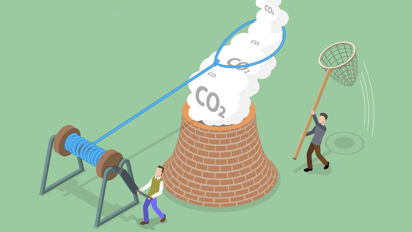 Eine Illustration zeigt CCS vereinfacht