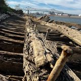 Schiffswrack im Mississippi