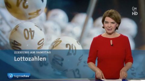 Autsch! Susanne Daubner zeigte am Samstag die falschen Lottozahlen in der "Tagesschau".