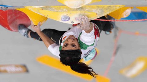 Die iranische Klettersportlerin Elnas Rekabi