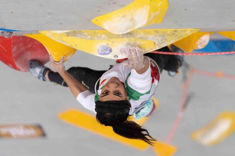 Die iranische Klettersportlerin Elnas Rekabi