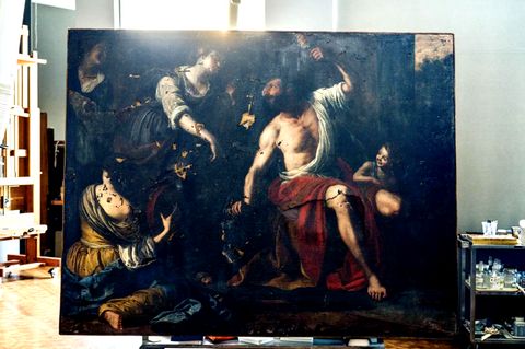 Das wiederentdeckte Bild "Hercules und Omphale" von Artemisia Gentileschi