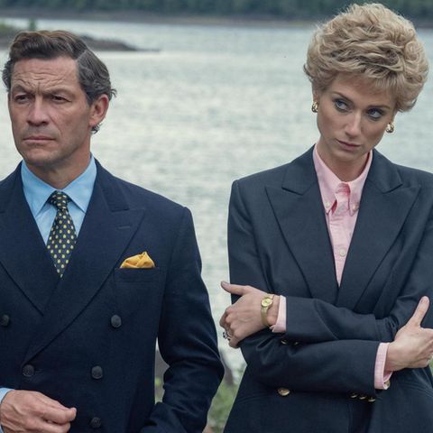 Dominic West als Prinz Charles und Elizabeth Debicki als Diana