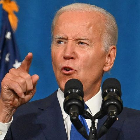 US-Präsident Joe Biden bei einer Wahlkampfrede im Columbus Club in Washington