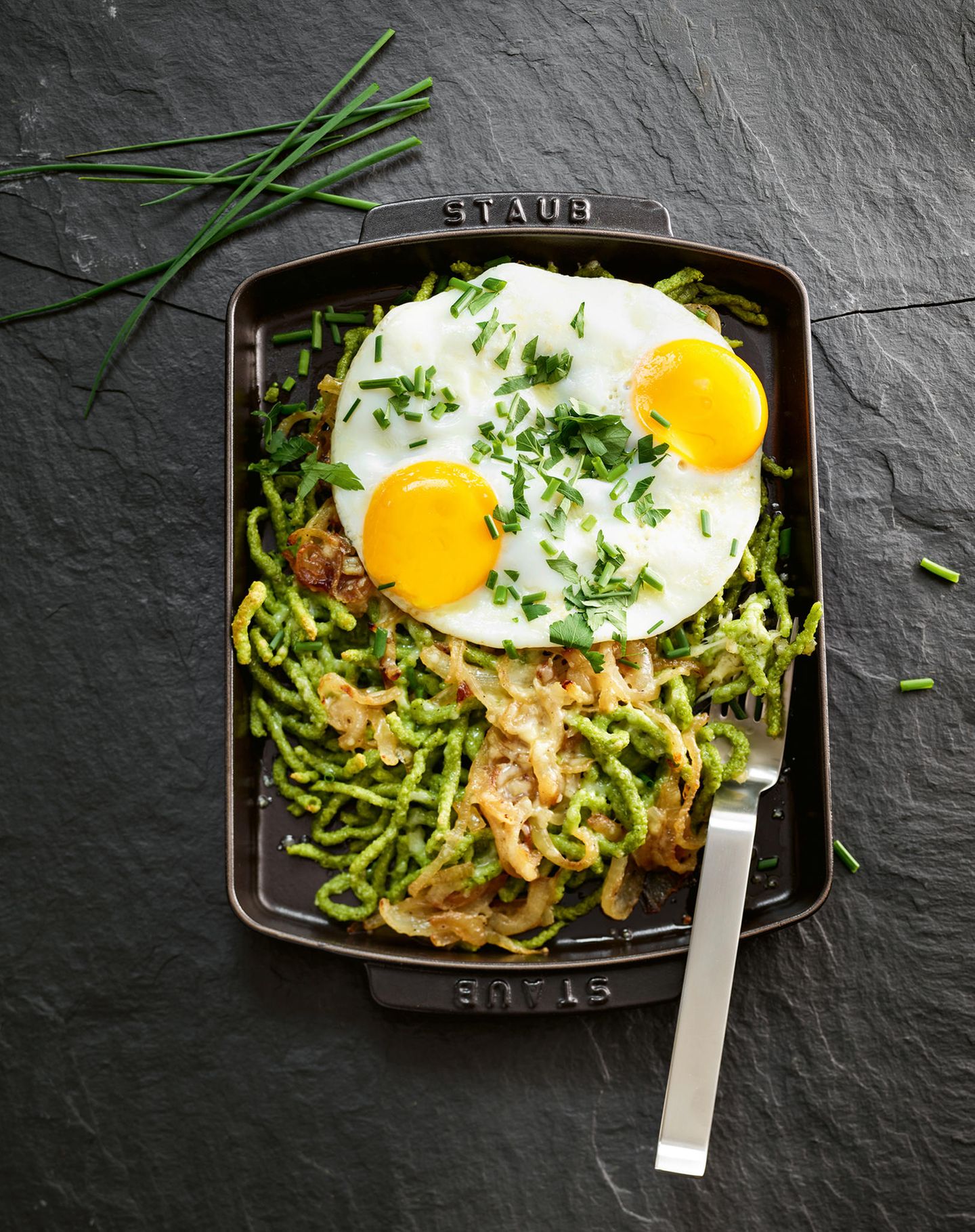 Günstig essen: Kräuterspätzle