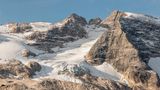 Marmolada-Gletscher in den Dolomiten Italien