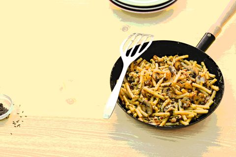 Makkaroni-Pilz-Gröstl
