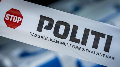 Polizeiabsperrung in Dänemark