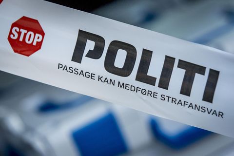 Polizeiabsperrung in Dänemark