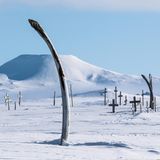 Ein Friedhof auf dem Eis