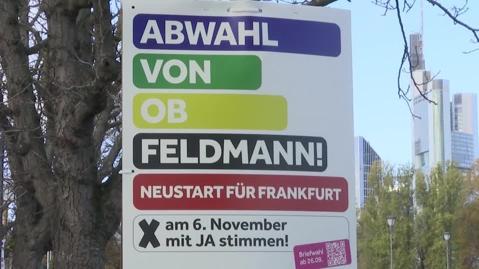 Umstrittener Oberbürgermeister: Frankfurt stimmt über Abwahl von Oberbürgermeister Peter Feldmann ab