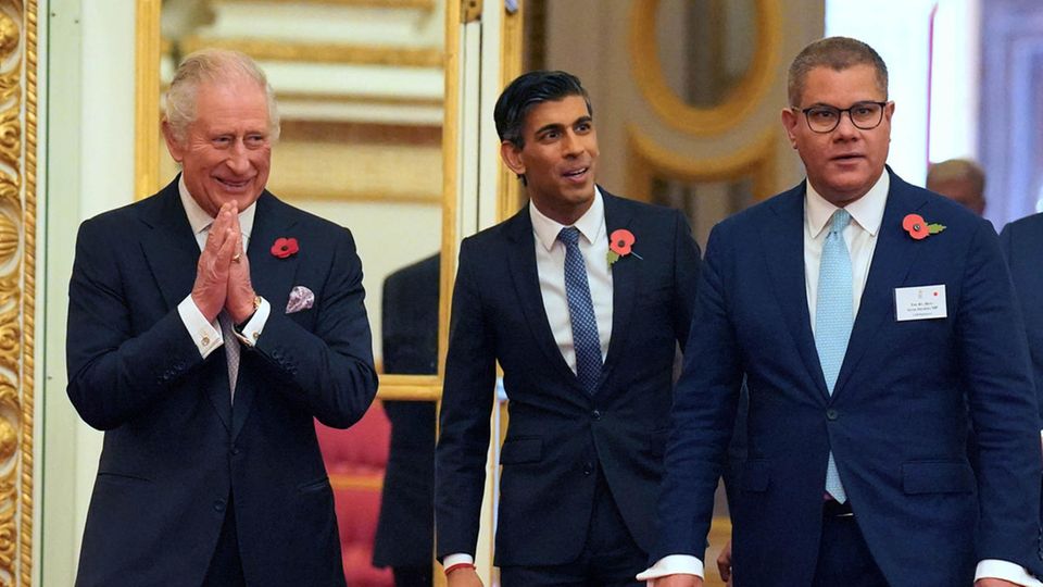 König Charles III. beim Empfang vor dem COP27-Klimagipfel im Buckingham Palast