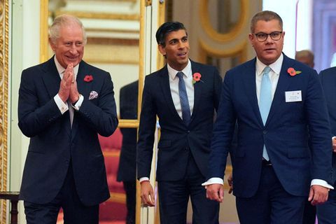 König Charles III. beim Empfang vor dem COP27-Klimagipfel im Buckingham Palast